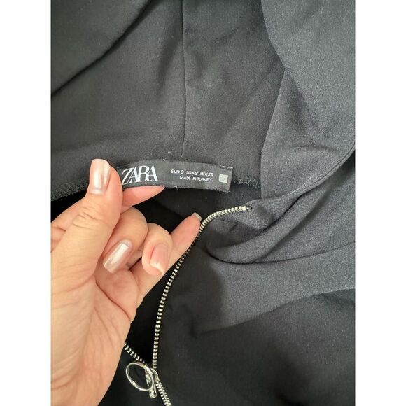 Zara EUC Anorak Hoodie Parka Jacket Size S Colorblock - Picture 5 of 10